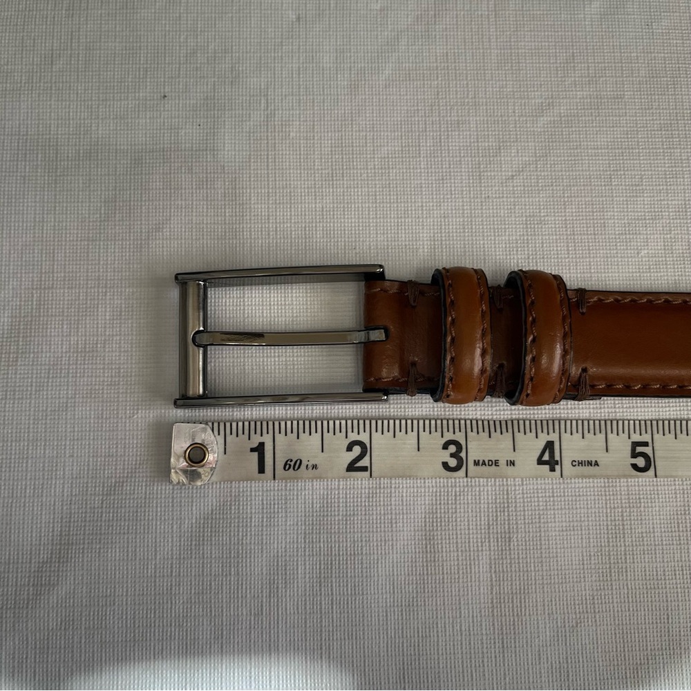Genuine Italian Leather Brown Belt - Picture 9 of 10